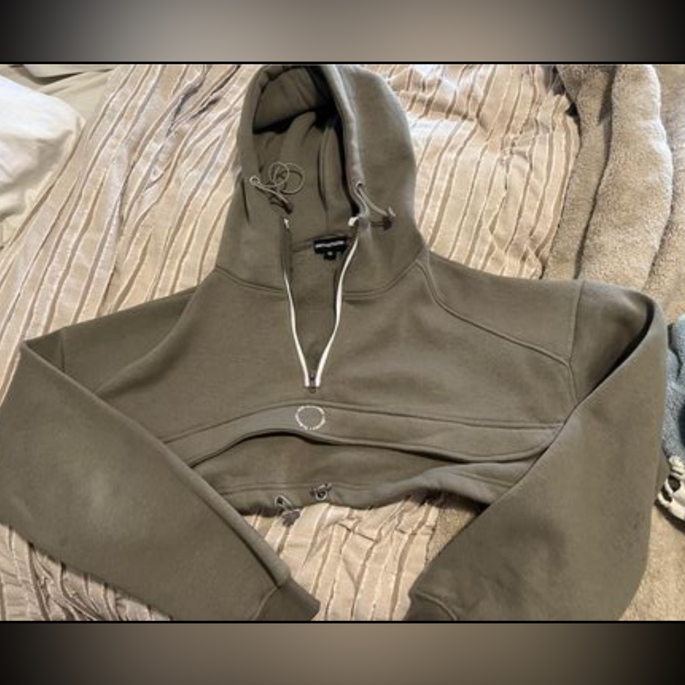 Pretty little things over boob cropped hoodie